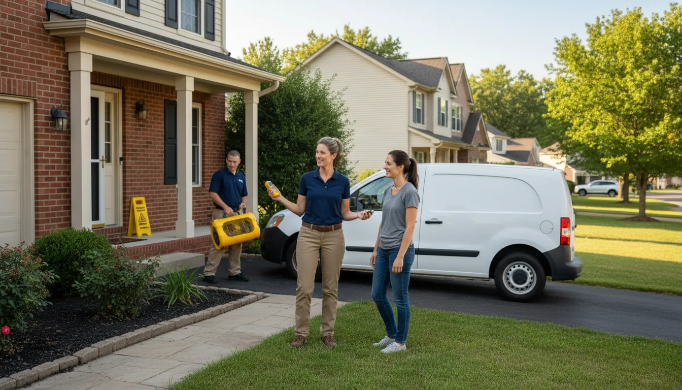 Residential water damage restoration in Osage City, KS